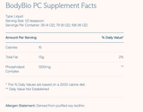 BodyBio PC (Phosphatidylcholine) Liquid